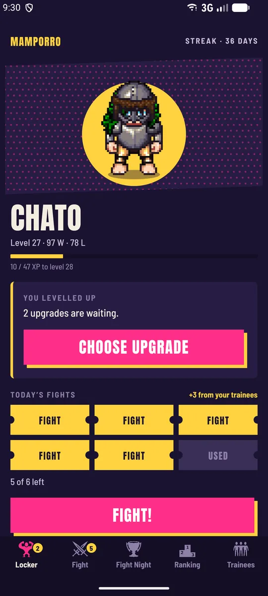 Chato’s locker room, level 27