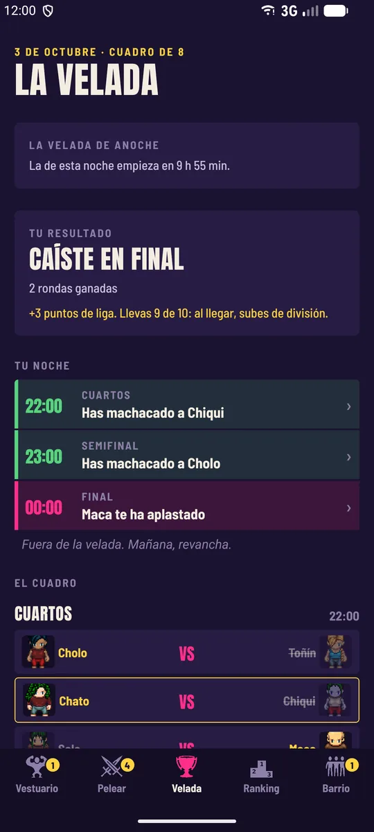 La velada de anoche: Chato llega a la final