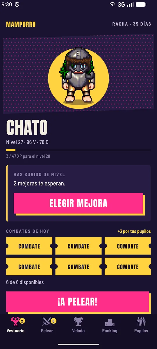 El vestuario de Chato, nivel 27